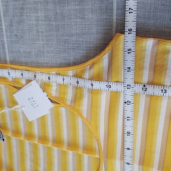 Nwt Zara Yellow Striped Maxi racerback Dress, Size S - Picture 10 of 13